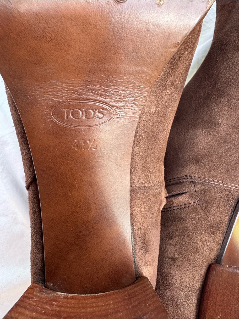 Tod’s Brown Suede Platform Ankle Boots EU 41.5 - Picture 15 of 17